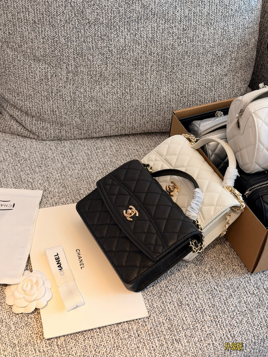 CEM305 New arrive fashion black white bag for woman hands bag beautiful gift to choose gift 21*15.5cm