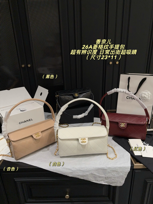 CEM303 New arrive fashion white khaki black red  bag for woman hands bag beautiful gift to choose gift 23*11cm