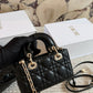 DEM302 New Designer Classic diamond-patterned bow handbag black white pink color women bag