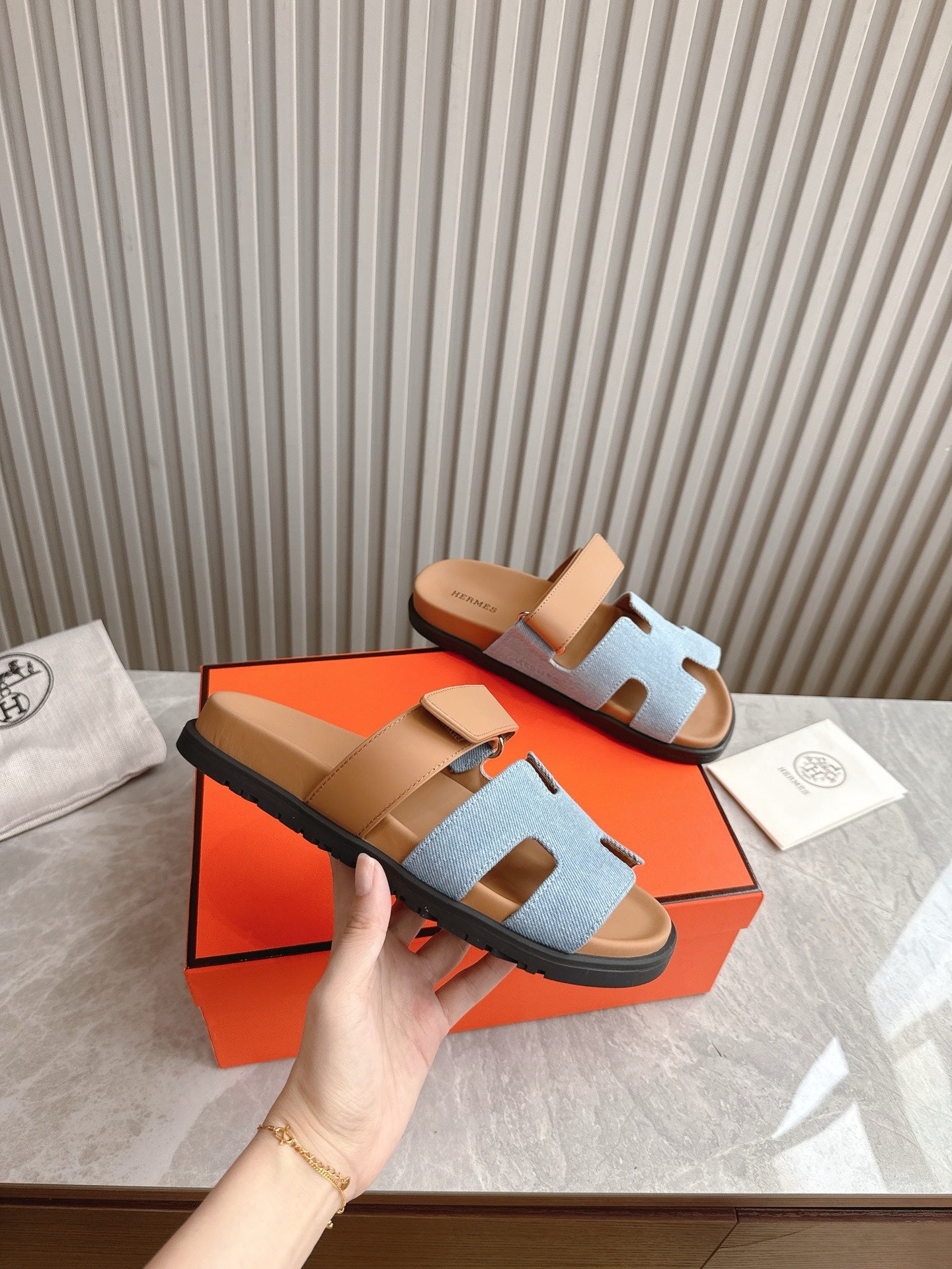 HEM101 Designer women Slippers sandals shoes for women mix color shoes high quality size 35 to 42