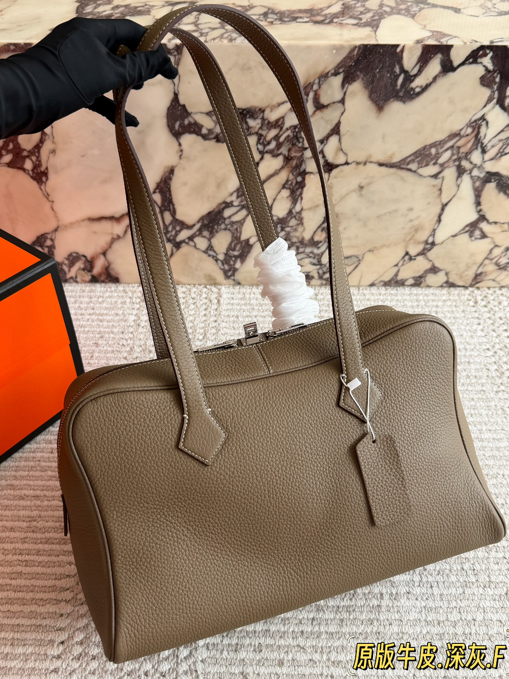 HEM145 New arrive fashion dark coffee brown caramel elephant gray bag for woman hands bag beautiful gift to choose gift  36*20cm