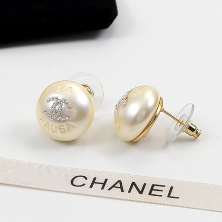 CEM194 Classic Diamond Earring Designer 18K Gold Cubic Pearl Pendant Stud Earring  Women Mens  Love Promise Jewelry