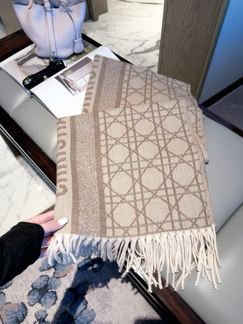 DEM341 new arrive  Hot sale grey brown color fashion beautiful  scarf  for woman gift  to choose size 180*60cm