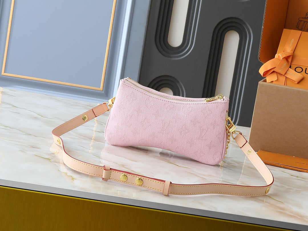 LEM249 Designer bag Classic pink Wallet Shoulder bag Date Code Handbag Purse 24.5 x 13.5 x 6.5cm