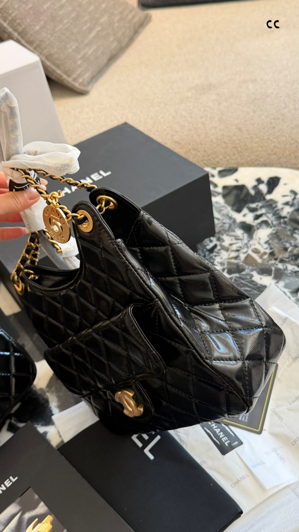 CEM394 New arrive fashion black white color bag for woman beautiful gift to choose 2 size