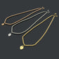 TEM40  New Fashion Titanium Steel Gold Silver Rose Color Love /Necklace for Women Charm Necklace Couples Gift