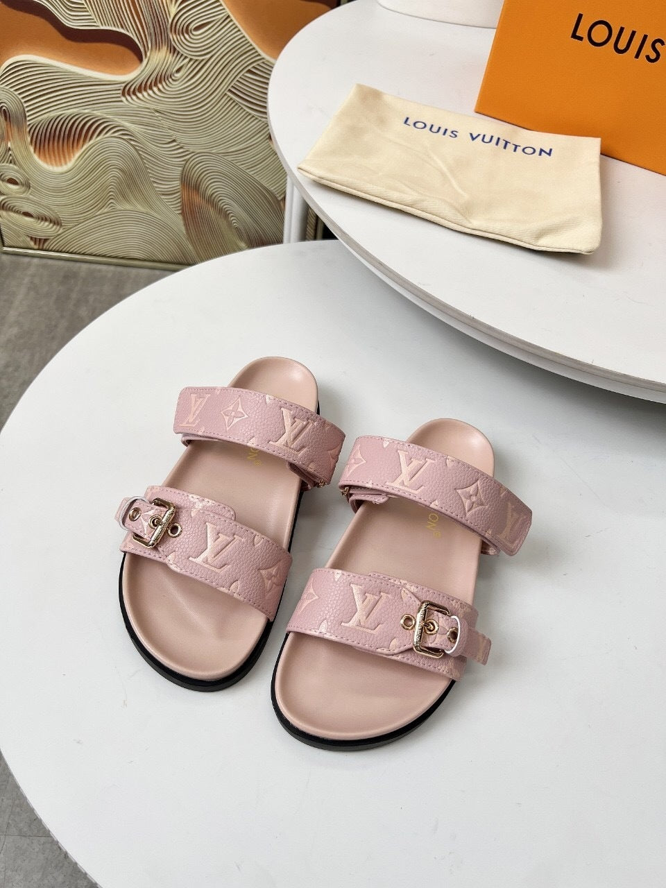 LEM378 Designer Shoes women Sandals for women pink grey color shoes high quality size 35 to 42