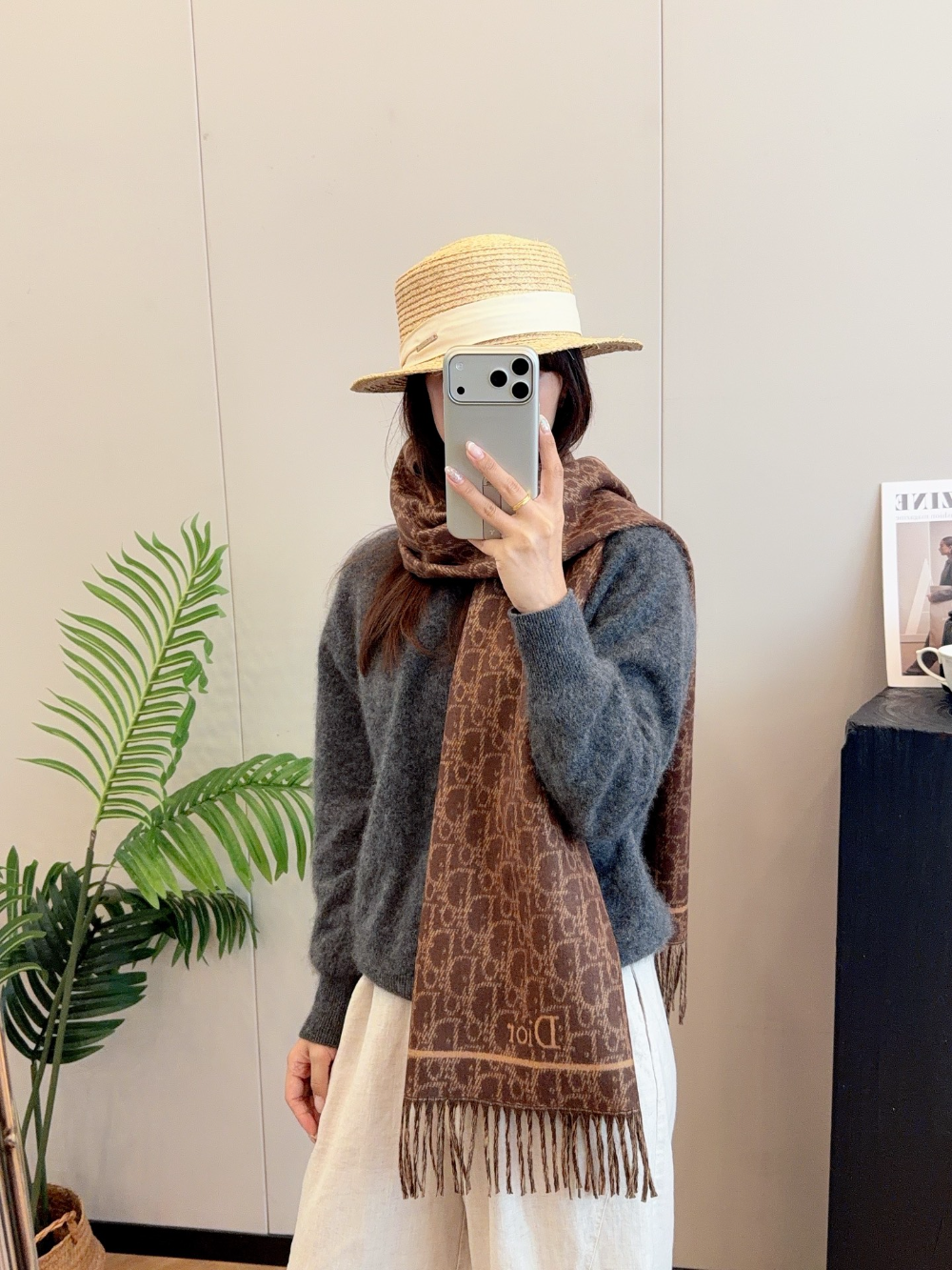 DEM329 new arrive  Hot sale brown black color fashion beautiful  scarf  for woman gift  to choose size 180*45cm