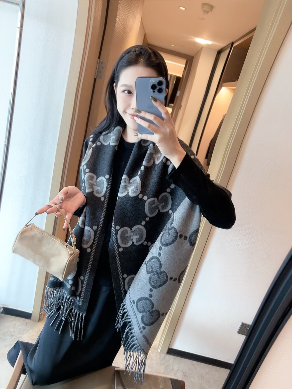 GEM114 Cashmere knitted scarf Women Man Designer Scarf fashion brand Cashmere Scarves For Winter Womens and mens Long Wraps Size  60*200cm