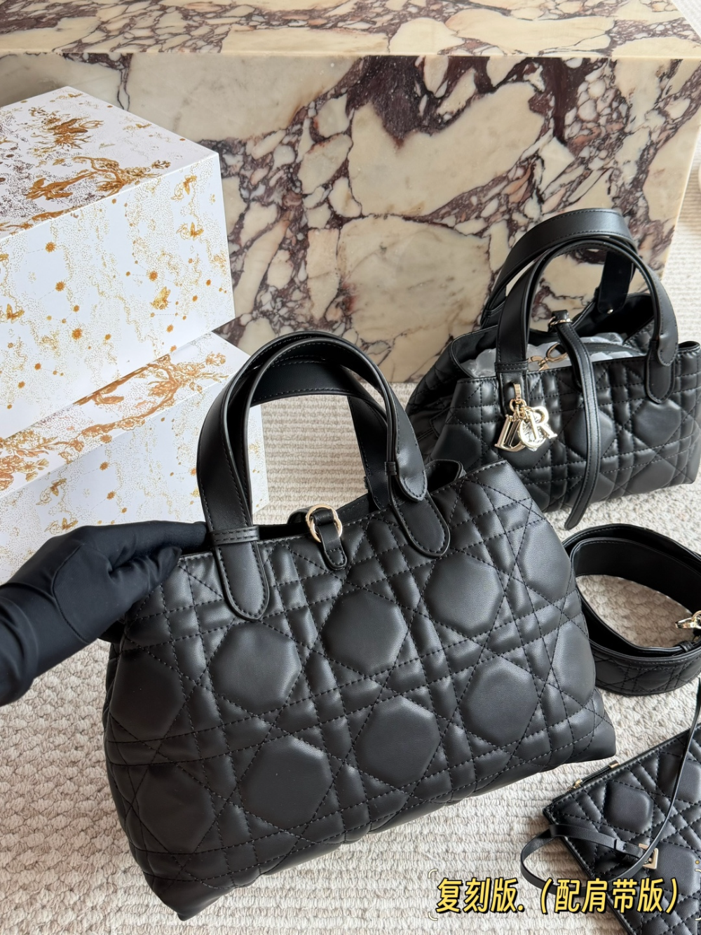 DEM373  New arrive fashion black white pink khaki beige color bag for woman beautiful gift to choose 2 size