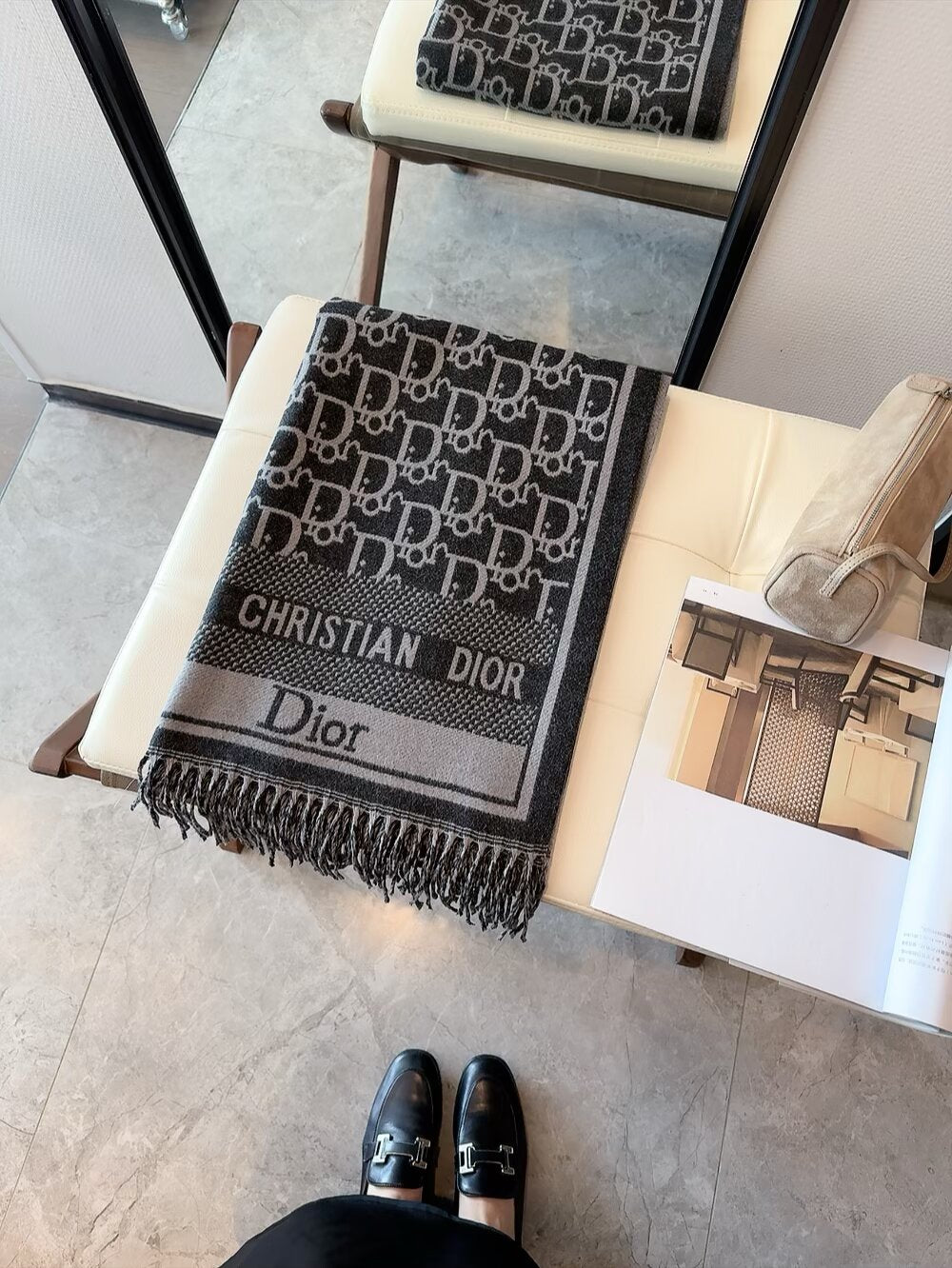 DEM234 Scarf Designer Classic Plaid Women Man Designer Scarf 100% Cashmere Scarves For Winter Warm Womens and mens Long Wrs