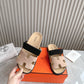 HEM101 Designer women Slippers sandals shoes for women mix color shoes high quality size 35 to 42