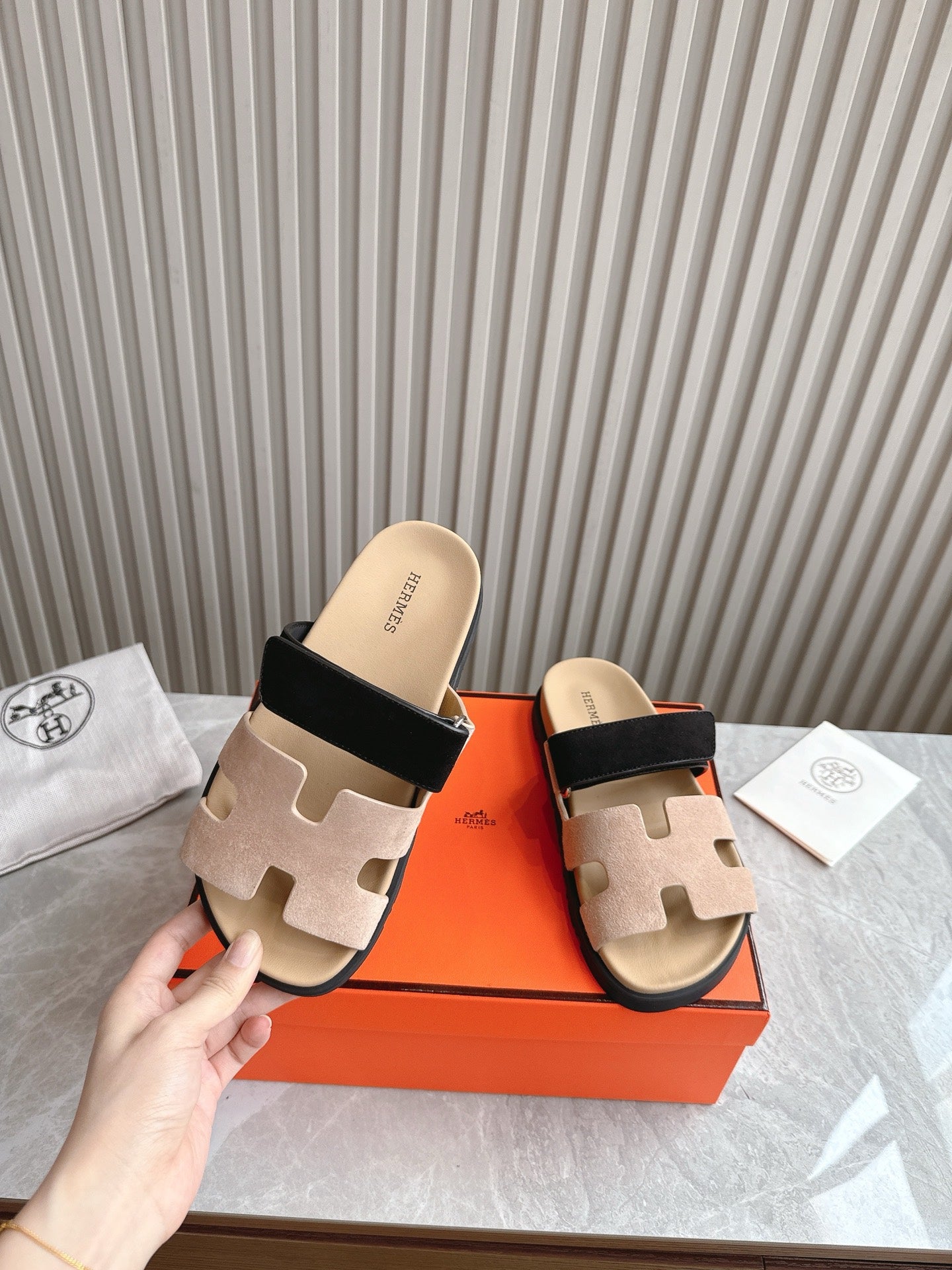 HEM101 Designer women Slippers sandals shoes for women mix color shoes high quality size 35 to 42