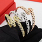 CREM230 Designer bracelets classic Miniature leopard half-diamond open bracelet couple leopard head with diamond bracelet