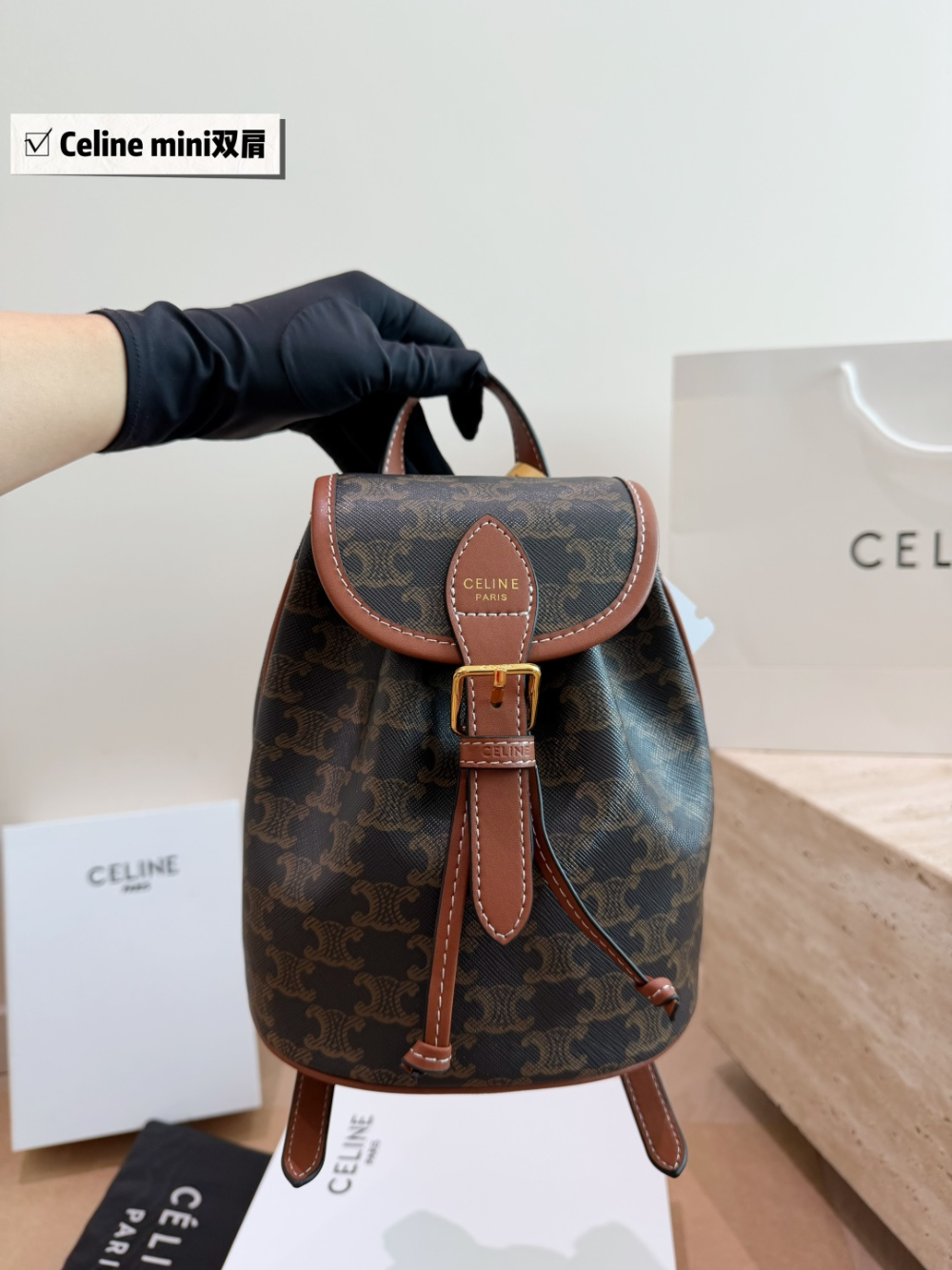 CLEM52 New arrive fashion brown bag for woman hands bag beautiful gift to choose gift  17*21cm