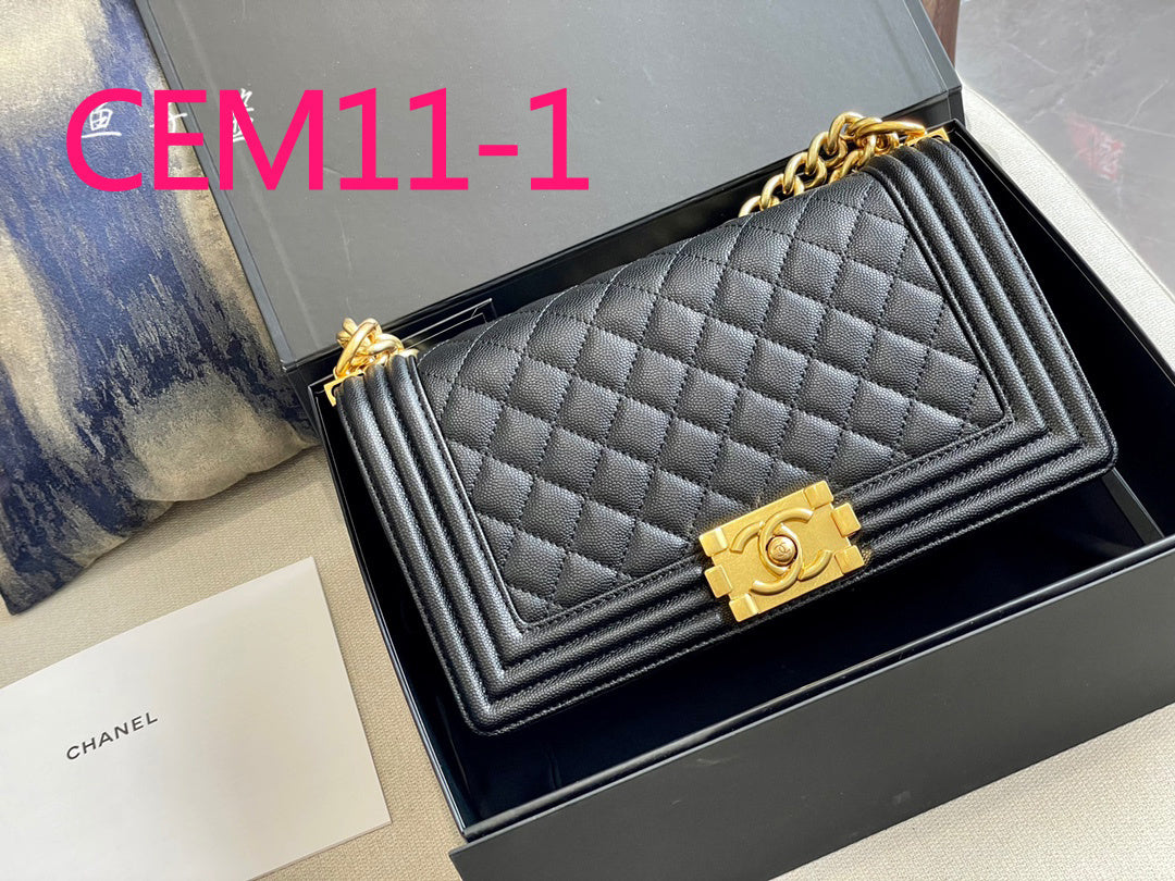 CEM11 New Arrive Hot Sale Black and Gold Color  Fashion Bag It Come with Box