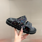LEM454 Designer women Slippers sandals shoes for women mix color shoes high quality size 4.5cm