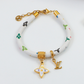LEM475 New trendy four-leaf collar chain bracelet personalized luxury high-end accessory available as a gift option