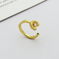 CEM273 The new diamond-patterned ash stone open-ended ring is a luxurious and high-end fashion and exquisite finger ring. It is a beautiful gift for women and can be given as a gift option