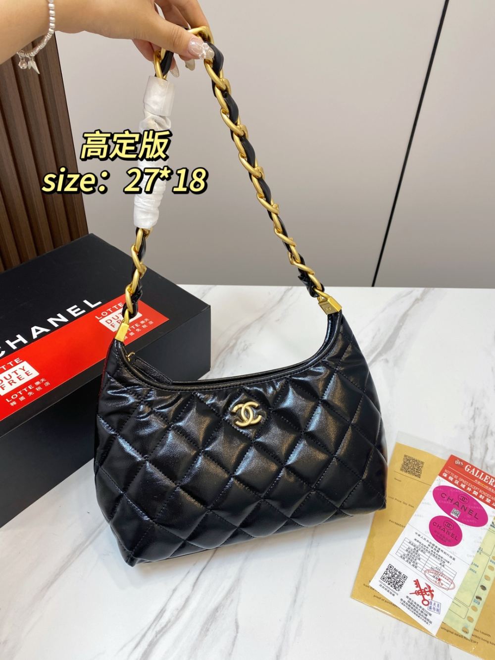 CEM390 New arrive fashion black white pink color bag for woman beautiful gift to choose size 27*18cm