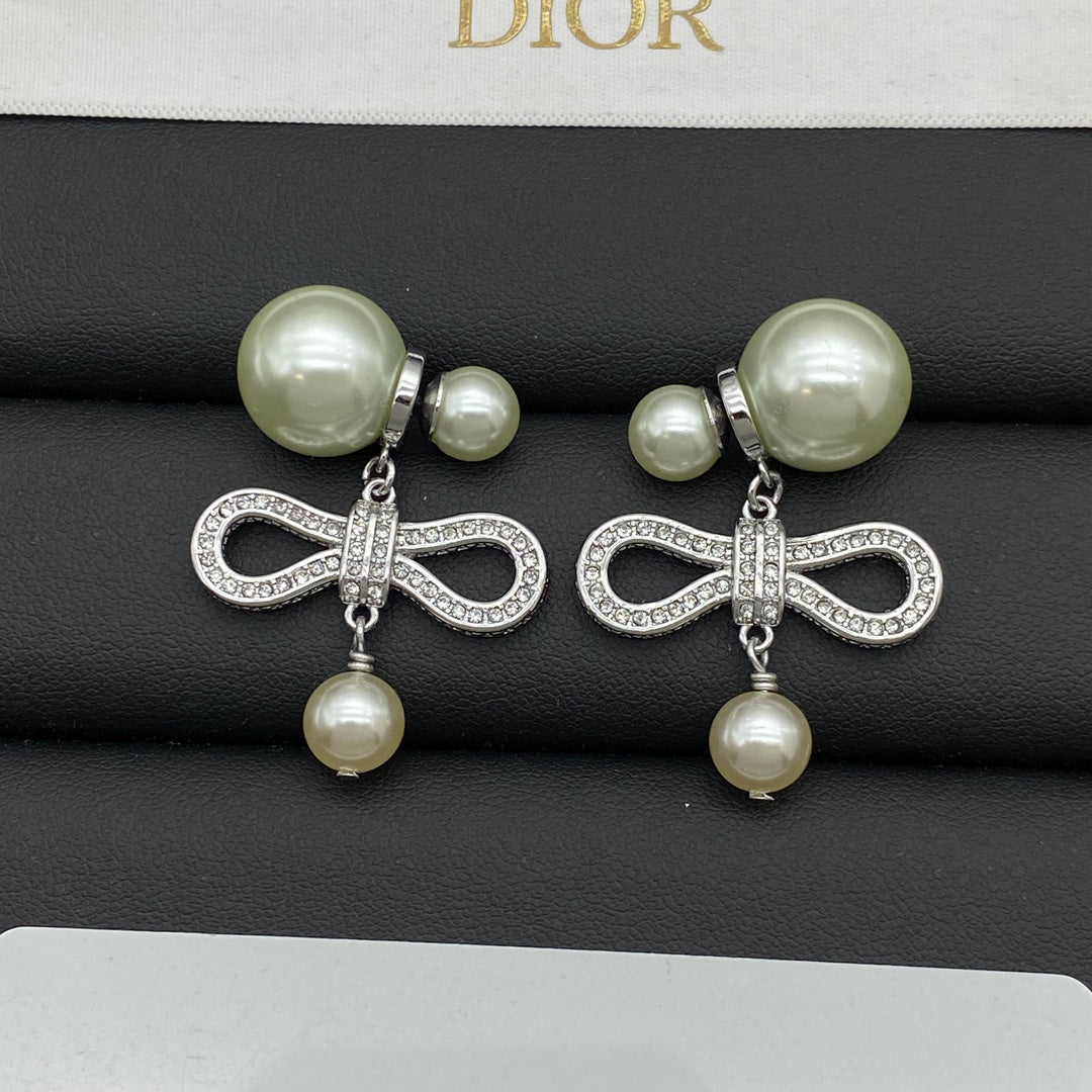 DEM247 New Arrive Fashion  Hot Sale  with Diamond Pearl Earring  for Woman Jewelry To Choose