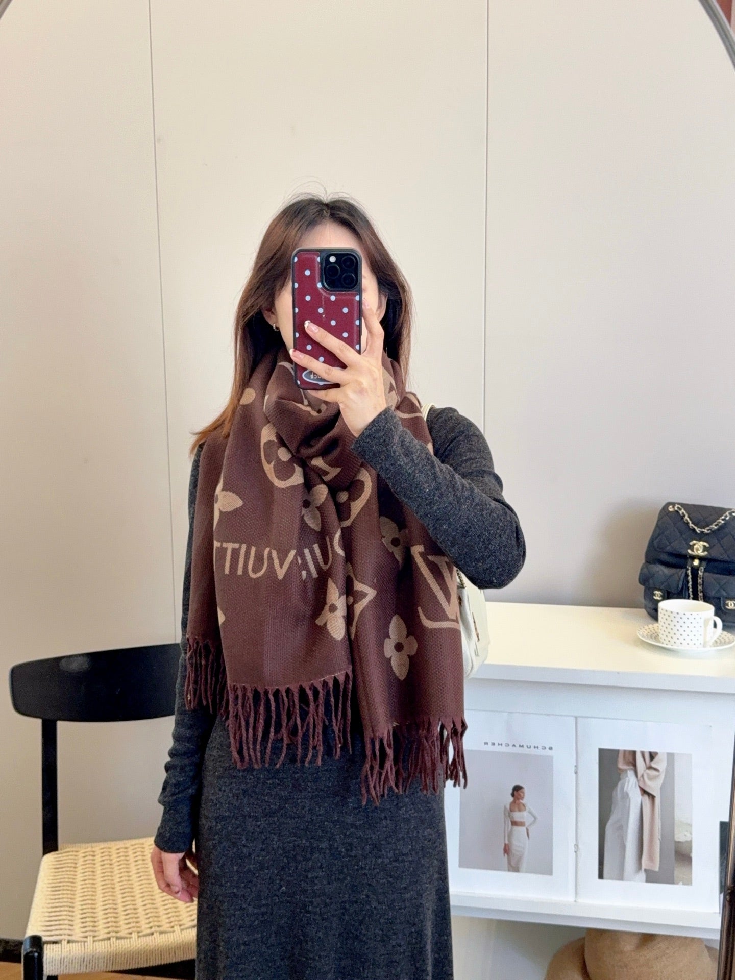 LEM284 Cashmere knitted scarf Women Man Designer Scarf fashion brand Cashmere Scarves For Winter Womens and mens Long Wraps Size 65*180cm gift