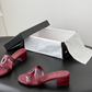 CEM312 New trendy slippers featuring a simple double-ring design are elegant and versatile perfect for summer and available in multiple colors