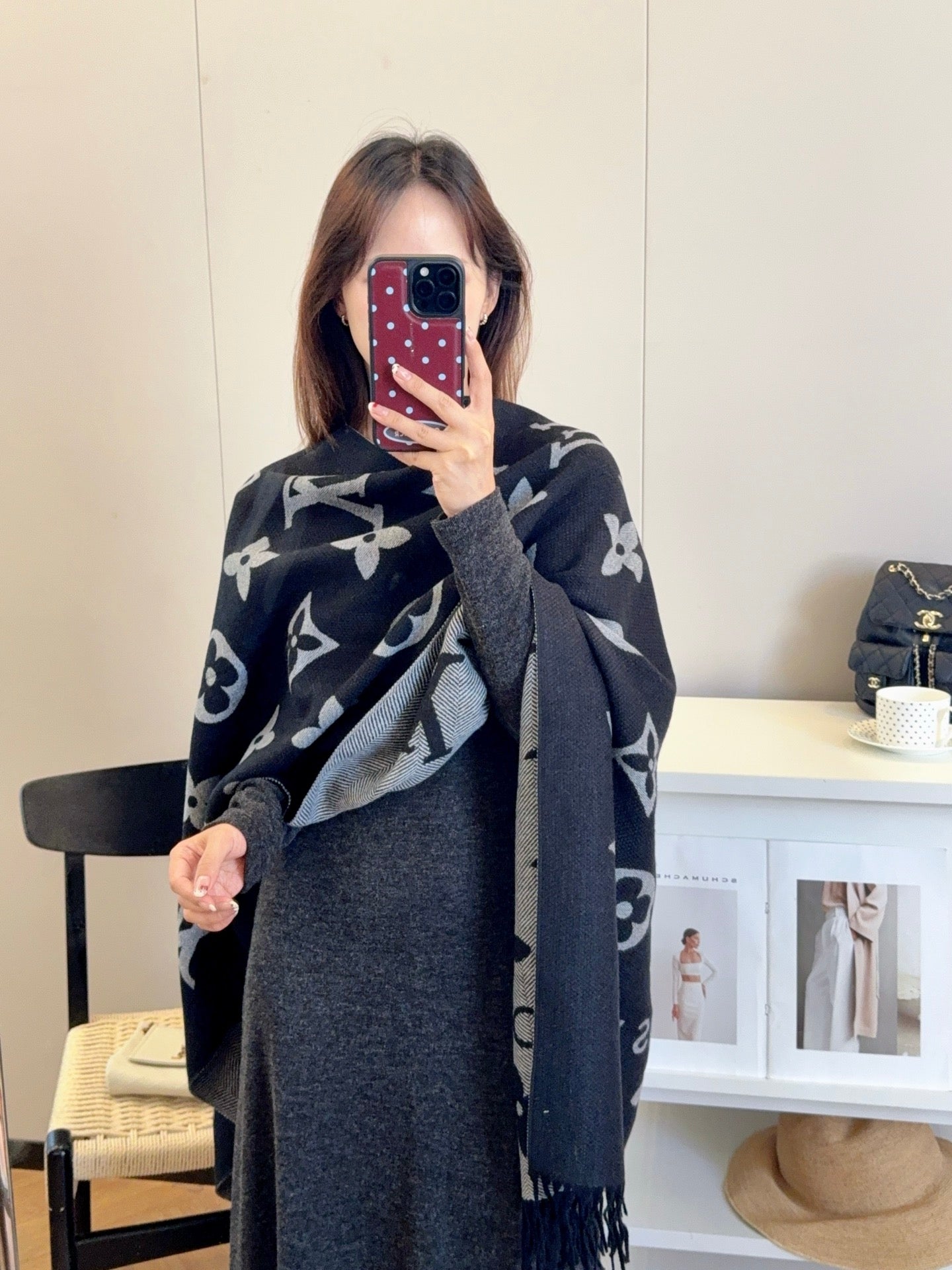 LEM284 Cashmere knitted scarf Women Man Designer Scarf fashion brand Cashmere Scarves For Winter Womens and mens Long Wraps Size 65*180cm gift