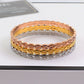 CEM187  Fashion  Stainless Steel 3 Color Bracelet Gold Silver Color Bracelet Bangle Bague Femme for Woman Gift