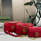 GEM239 New arrive fashion black red white deep red color bag for woman beautiful gift to choose 3 size