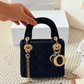 DEM347 New arrive fashion black red orange white blue color bag for woman beautiful gift to choose 17cm