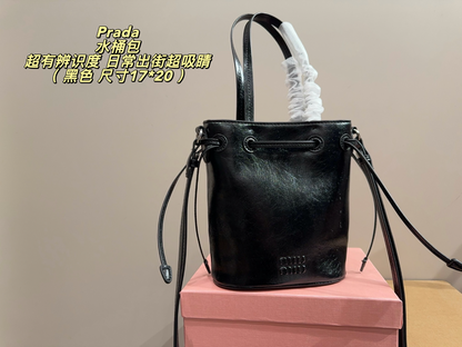 MIU05 New arrive fashion black white brown caramel color bag for woman beautiful gift to choose size 17*20CM
