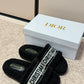 DEM344 Designer women Slippers black grey color sandals shoes for women high quality size 35 to 41