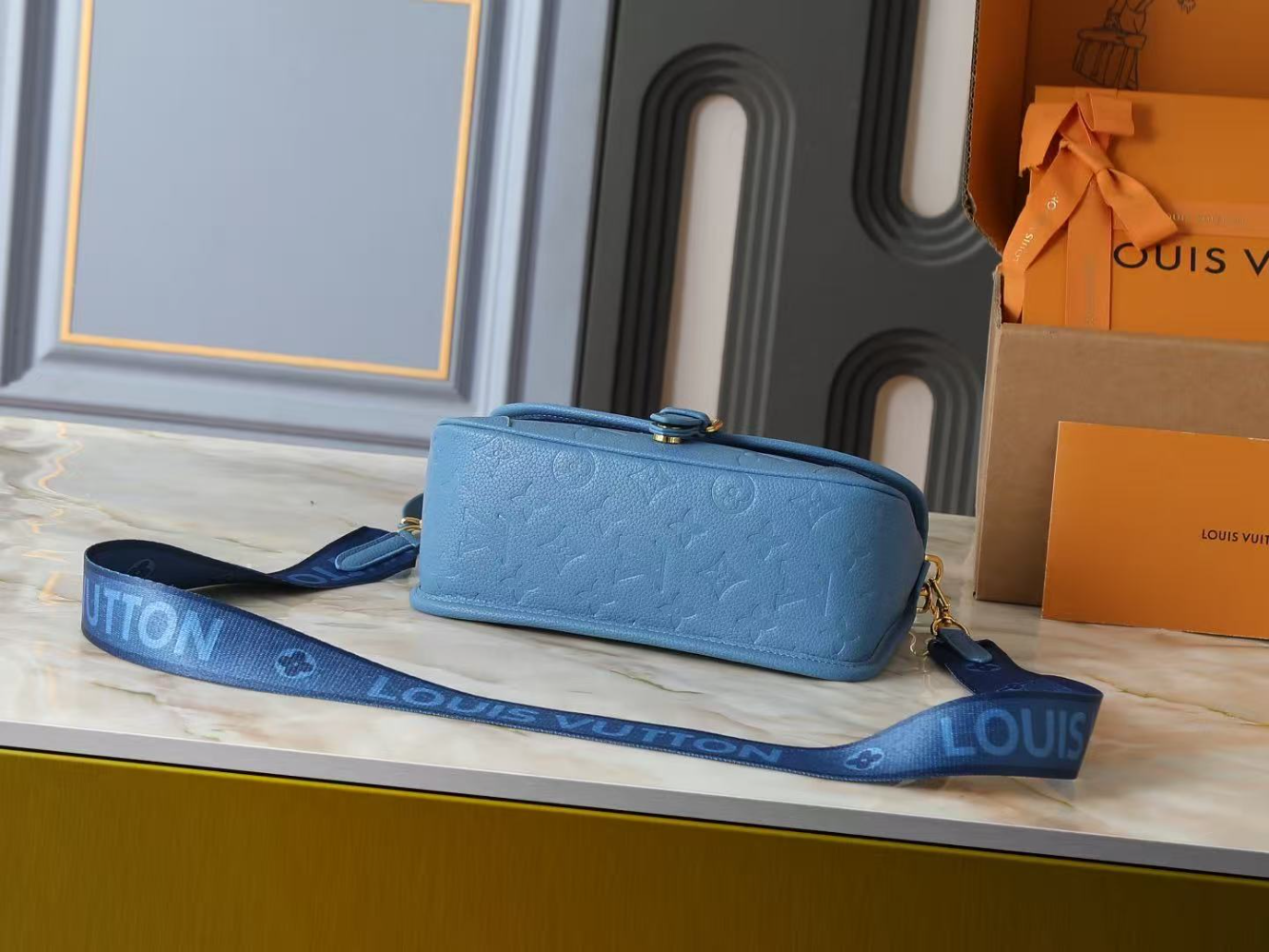 LEM458 New arrive fashion blue bag for woman hands bag beautiful gift to choose gift 25.0× 9.0×15.0cm