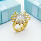 TEM52 Fashionable gold gemstone design exquisite ring women's jewelry the best choice for gift giving 6# 7# 8# 9#