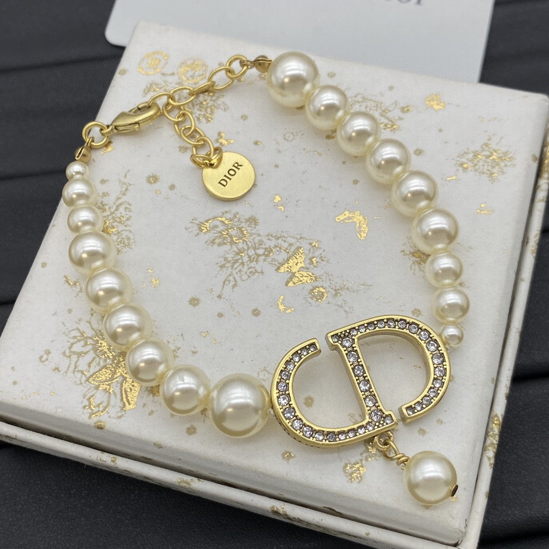 DEM258 New Arrive Fashion  with Diamond Pearl Bracelet Bangle   for Woman Jewelry To Choose