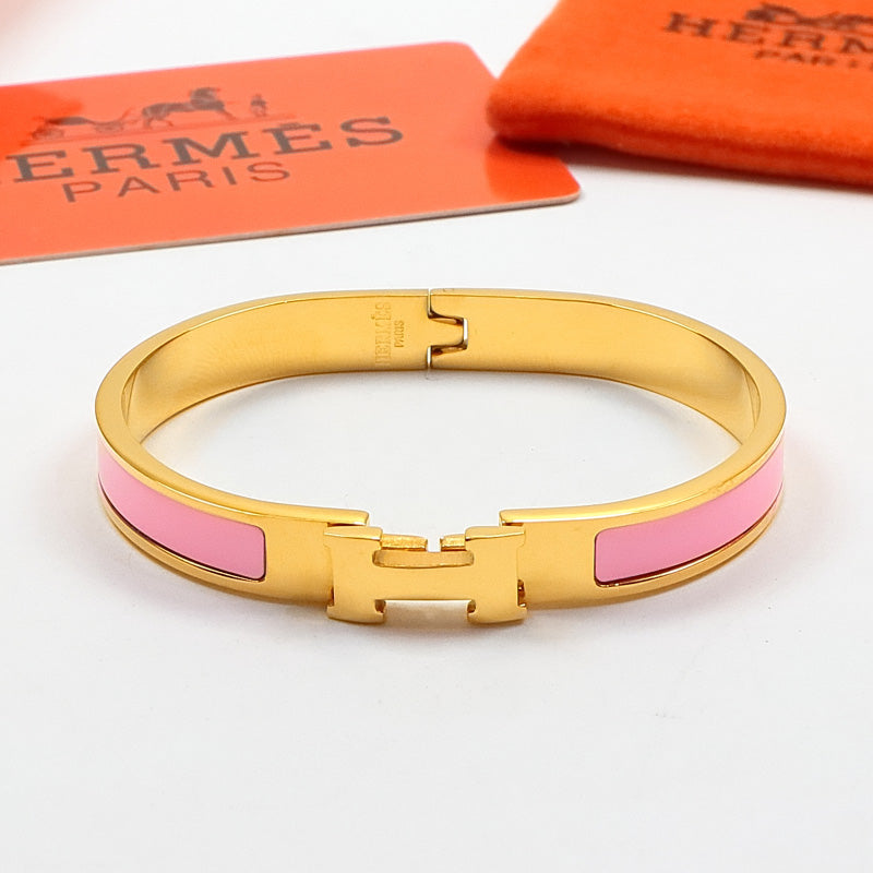 HEM76 mini Stainless Steel Wedding 18k gold silver color bracelet bangle Bague Femme for woman gift