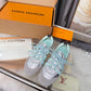LEM381 Designer Shoes trainer women Sneakers shoes for women pink brown green color high quality size 35 to 41