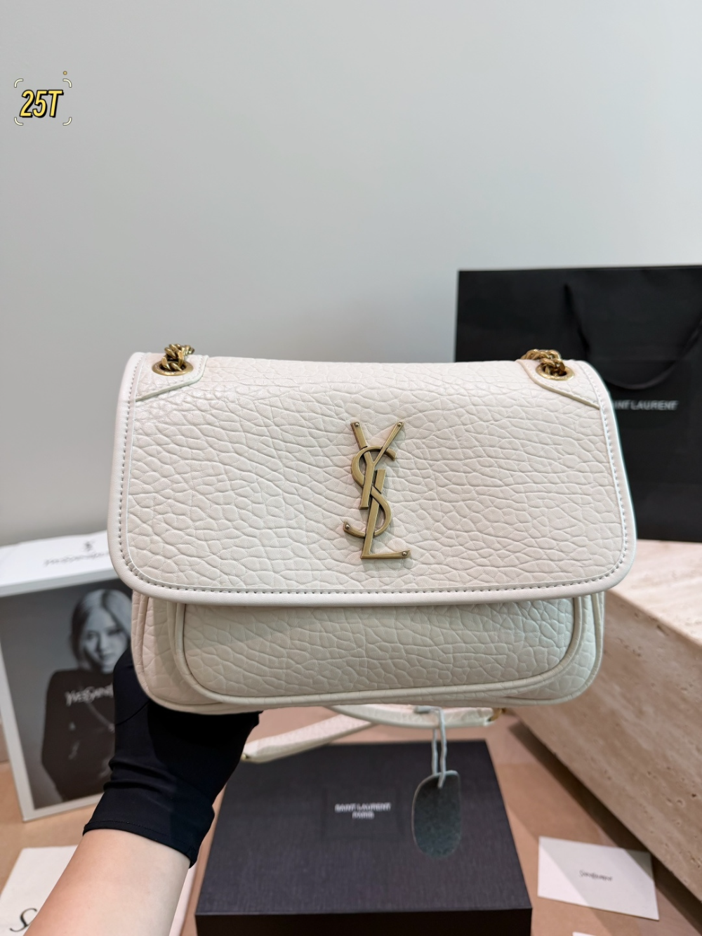 YLEM28 New arrive fashion black  red brown white bag for woman hands bag beautiful gift to choose gift 2 size
