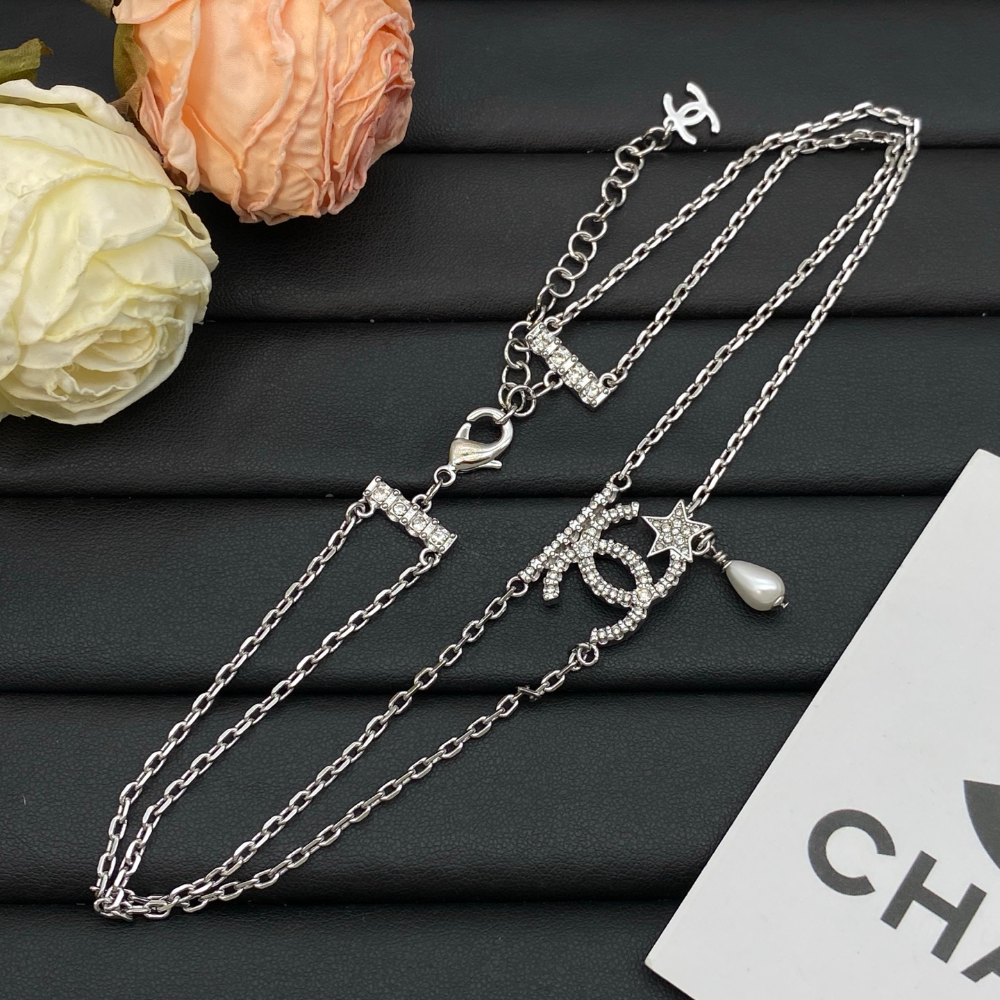 CEM496 Titanium steel  Hot sale fashion Necklace for woman silver color jewelry  for woman gift