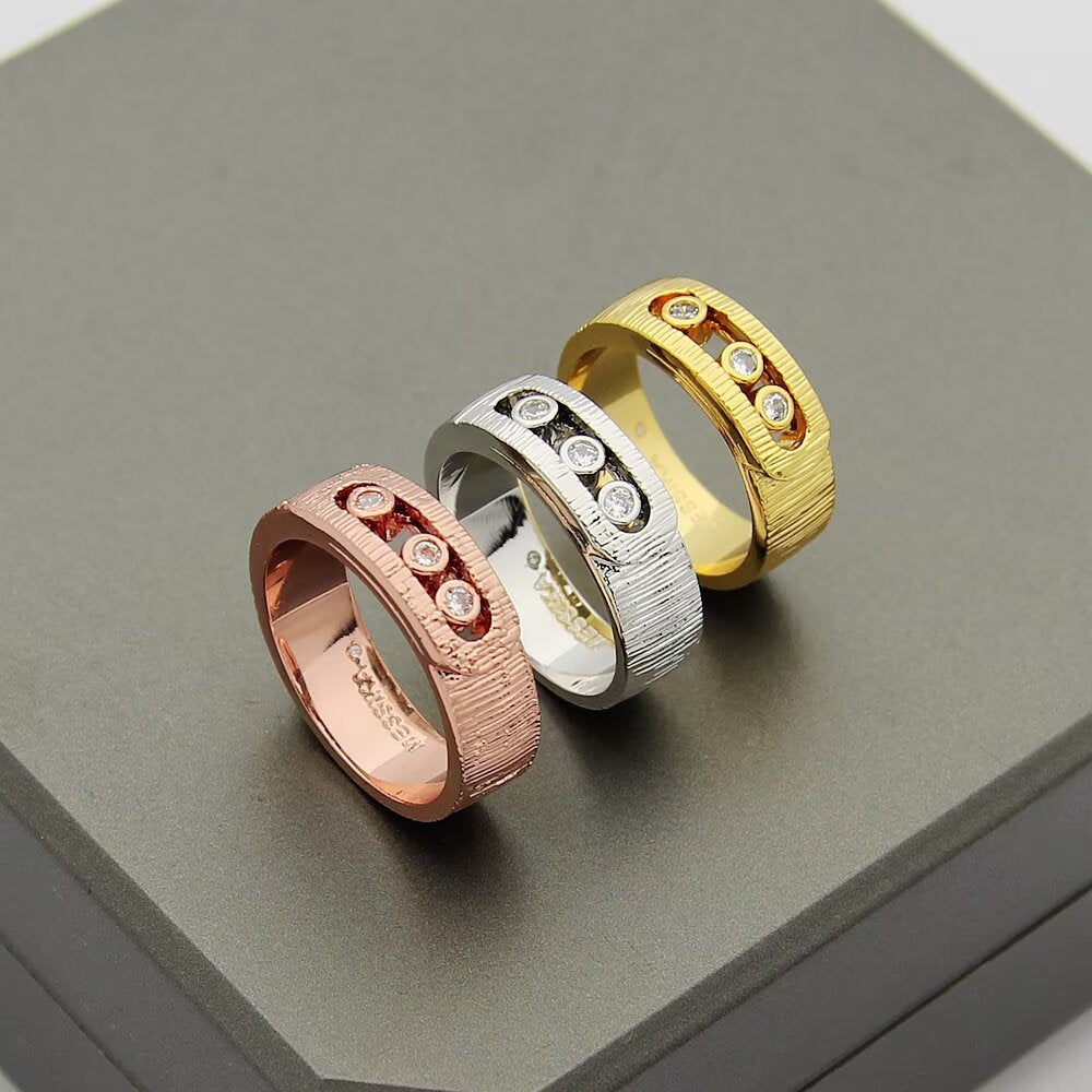 MEM13 luxury designer Love Ring Titanium Steel Classic gold ring Jewellery Men and Women Couples Wedding Ring Valentine's Day Gift