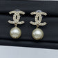 CEM218 New Arrive Fashion  Hot Sale  with Diamond Pearl Earring  for Woman Jewelry To Choose Gift