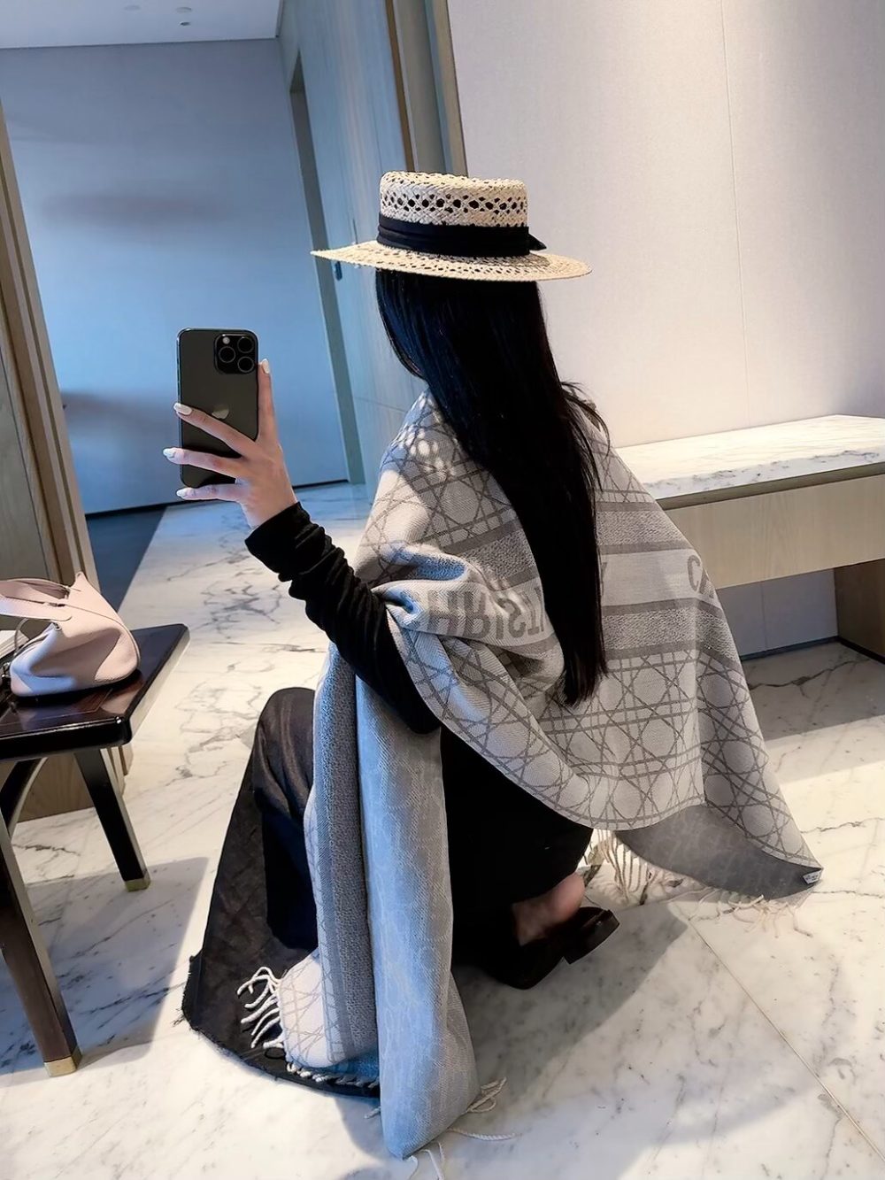 DEM340 new arrive  Hot sale black pink color fashion beautiful  scarf  for woman gift  to choose size 180*60cm