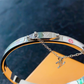 LEM399 New Fashion Open Flower Silver Color Bracelet Metal Letter Wristband Bracelet Couple Accessories for Woman