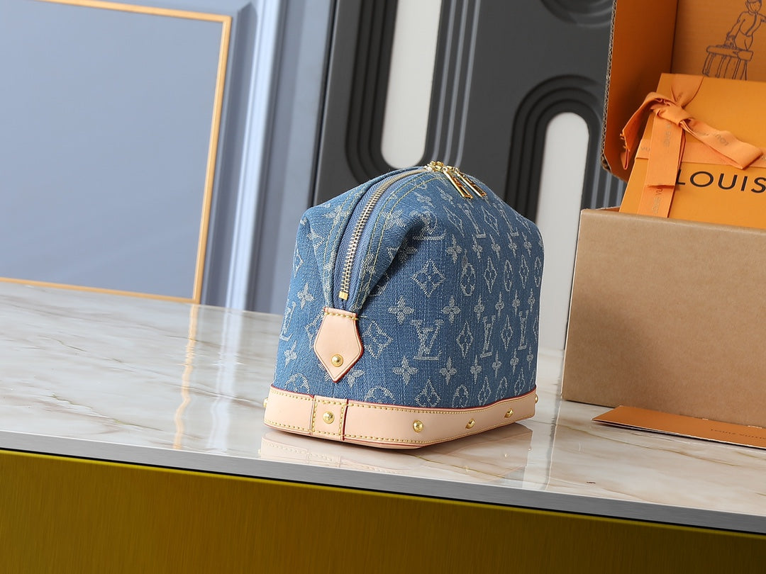 LEM280 Designer Bag Makeup Bag Luxury Cosmetic bag High Quality Women's Handbag Purse Cowhide travel Storage Bag Toiletry Bag Mini Brown vanity bag designer cosmetic bag 27 x 18 x 9cm