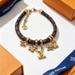 LEM657 New trendy European-style titanium bracelet with letter pendant suitable as a couple's accessory for ladies