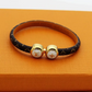 LEM385  New Arrive Fashion Open Bracelet Metal Letter Wristband Bracelet Couple Accessories for Woman