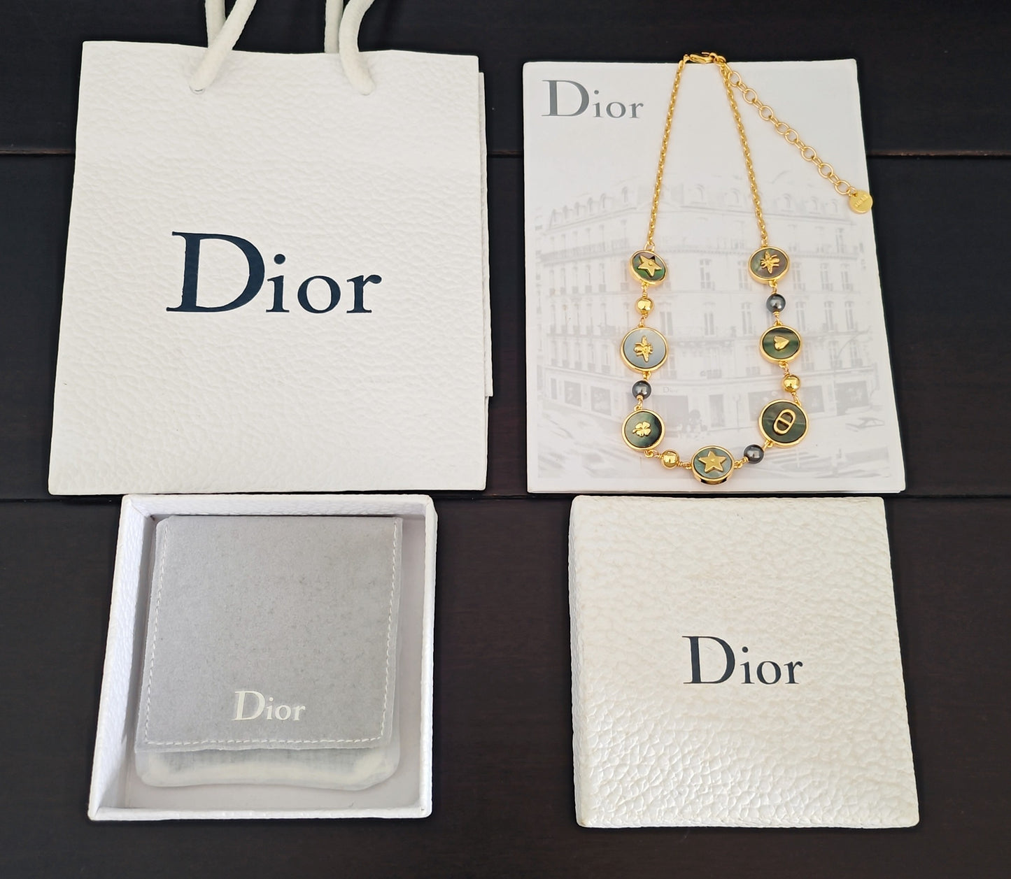 DEM286  New Arrive Fashion  with Diamond Stars Pearl  Necklce for Woman Brass Material Jewelry To Choose Gift