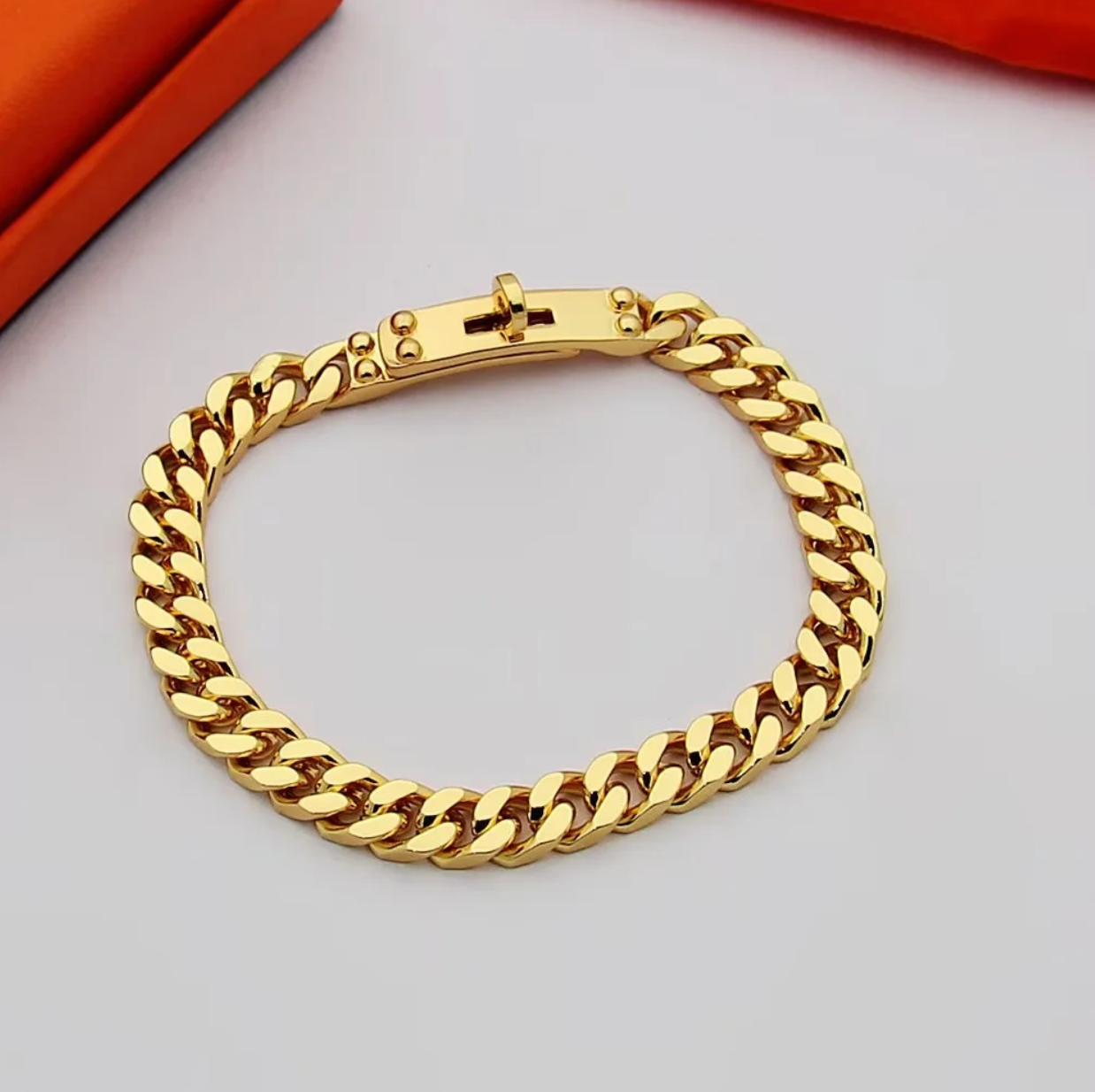 HEM89 New Arrive Letter Surface Rotating Clasp Bracelet - Women's Versatile Rotating Clasp Thick Bracelet