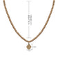 TEM40  New Fashion Titanium Steel Gold Silver Rose Color Love /Necklace for Women Charm Necklace Couples Gift